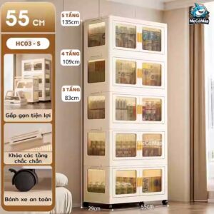 Tủ nhựa gấp gọn cho bé HC03