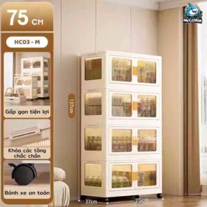 Tủ nhựa gấp gọn cho bé HC03