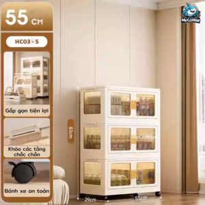 Tủ nhựa gấp gọn cho bé HC03