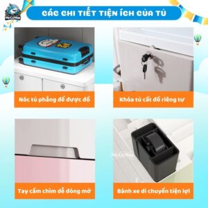 Tủ nhựa cho bé Pakey SK001