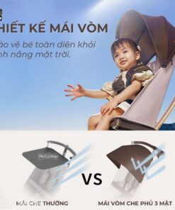 Xe đẩy gấp gọn Baobaohao V12 màu nâu