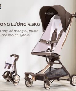 Xe đẩy gấp gọn Baobaohao V12 màu nâu