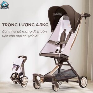 Xe đẩy gấp gọn Baobaohao V12 màu nâu