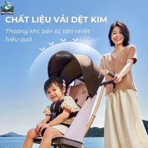 Xe đẩy gấp gọn Baobaohao V12 màu nâu