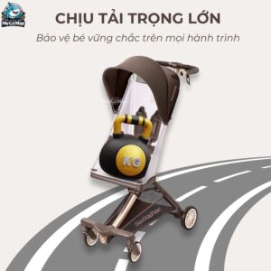 Xe đẩy gấp gọn Baobaohao V12 màu nâu