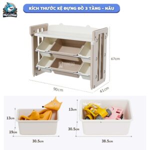 Kệ đồ chơi cho bé Pakey 3 tầng