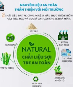 Set ăn dặm sợi tre B007 máy bay