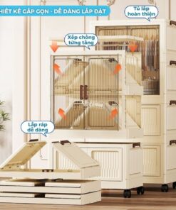 Tủ nhựa gấp gọn có ngăn treo HC12