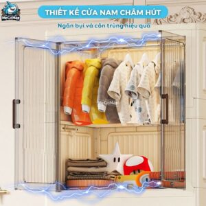 Tủ nhựa gấp gọn có ngăn treo HC12