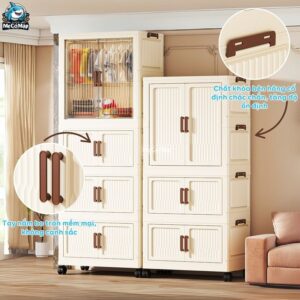 Tủ nhựa gấp gọn có ngăn treo HC12