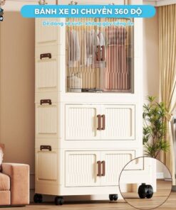 Tủ nhựa gấp gọn có ngăn treo HC12