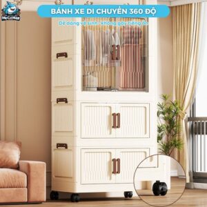 Tủ nhựa gấp gọn có ngăn treo HC12