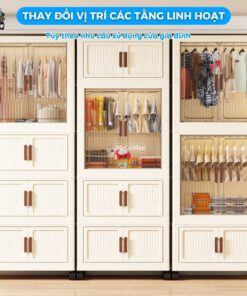 Tủ nhựa gấp gọn có ngăn treo HC12