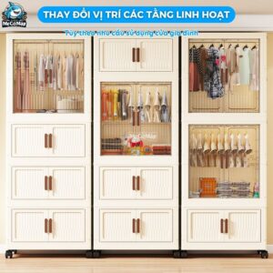 Tủ nhựa gấp gọn có ngăn treo HC12