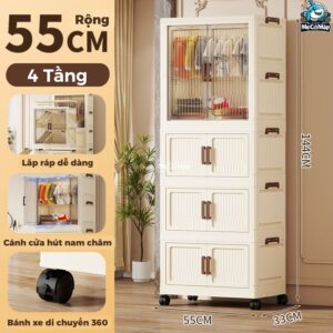 Tủ nhựa gấp gọn có ngăn treo HC12