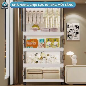 Tủ nhựa cho bé HC15 có ngăn treo
