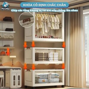 Tủ nhựa cho bé HC15 có ngăn treo