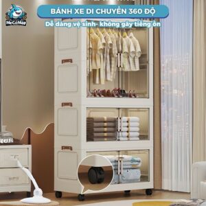 Tủ nhựa cho bé HC15 có ngăn treo