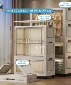 Tủ nhựa cho bé HC15 có ngăn treo