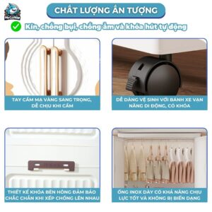 Tủ nhựa có móc treo 4 tầng HC16
