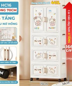Tủ nhựa có móc treo 4 tầng HC16