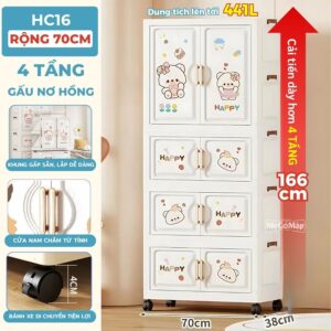 Tủ nhựa có móc treo 4 tầng HC16