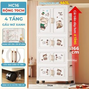 Tủ nhựa có móc treo 4 tầng HC16