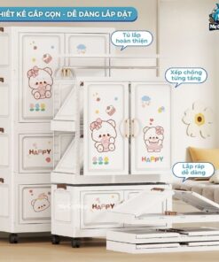 Tủ nhựa có móc treo 4 tầng HC16