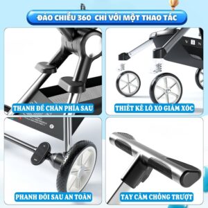 Xe đẩy du lịch gấp gọn Vinng Q7