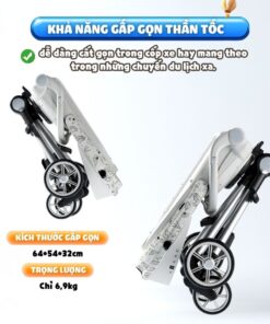 Xe đẩy du lịch gấp gọn Vinng Q7