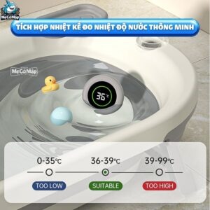 Chậu tắm Pakey có nhiệt kế P-CT03