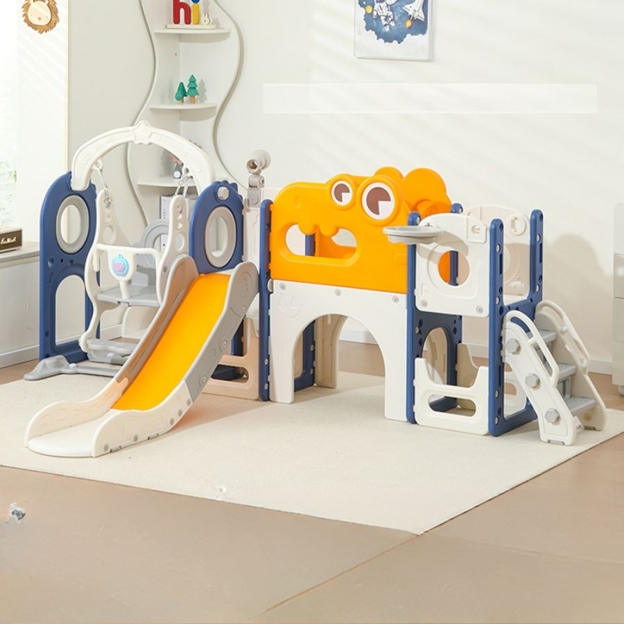 Cầu trượt xích đu liên hoàn Pakey Khủng long LH01