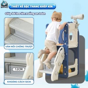 Cầu trượt xích đu liên hoàn Pakey Khủng long LH01