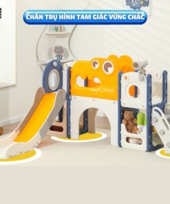 Cầu trượt xích đu liên hoàn Pakey Khủng long LH01