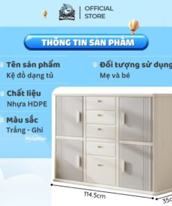 Kệ tủ 5 ngăn 4 cánh Pakey E011