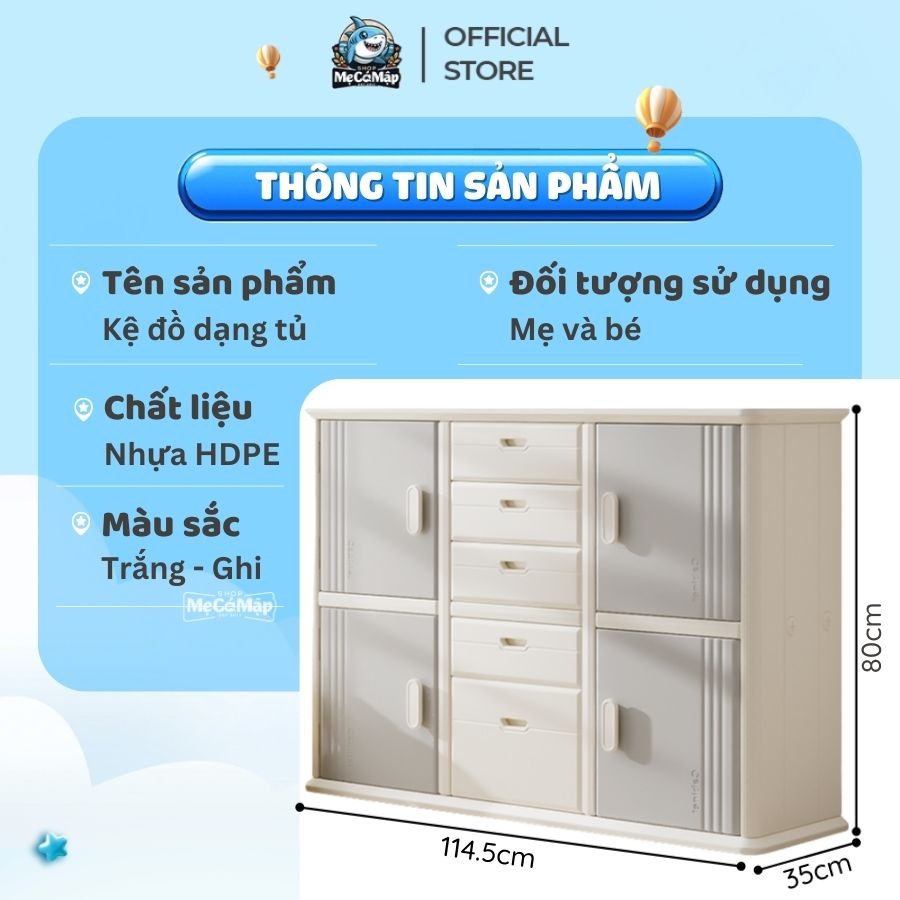 Kệ tủ 5 ngăn 4 cánh Pakey E011 40 Kệ tủ 5 ngăn 4 cánh Pakey E011