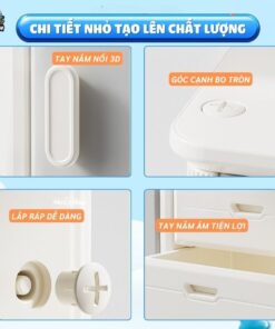 Kệ tủ 5 ngăn 4 cánh Pakey E011