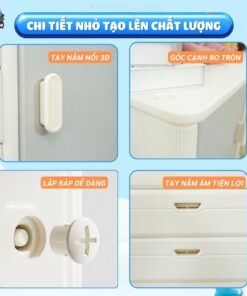 Kệ tủ 5 ngăn 4 cánh Pakey E011