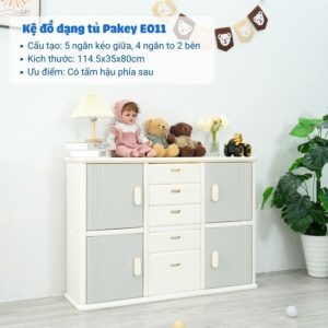 Kệ tủ 5 ngăn 4 cánh Pakey E011 37 Kệ tủ 5 ngăn 4 cánh Pakey E011