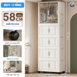 Tủ nhựa ngăn treo cho bé HC17