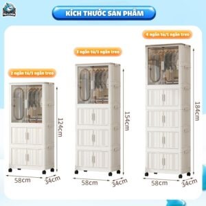 Tủ nhựa ngăn treo cho bé HC17