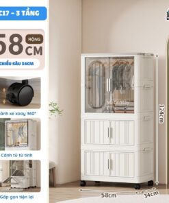 Tủ nhựa ngăn treo cho bé HC17