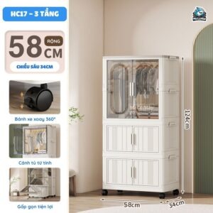 Tủ nhựa ngăn treo cho bé HC17