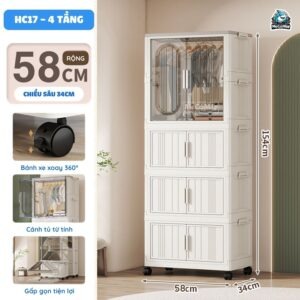 Tủ nhựa ngăn treo cho bé HC17