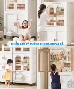 Tủ nhựa ngăn kéo kết hợp ngăn treo HC18