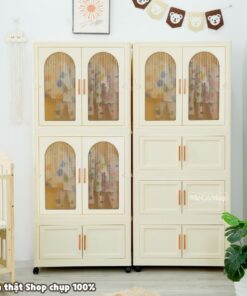 Tủ nhựa ngăn kéo kết hợp ngăn treo HC18