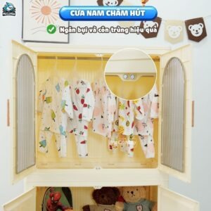 Tủ nhựa ngăn kéo kết hợp ngăn treo HC18