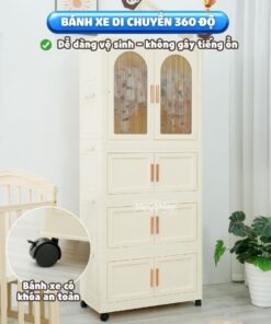 Tủ nhựa ngăn kéo kết hợp ngăn treo HC18