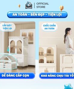 Tủ nhựa ngăn kéo kết hợp ngăn treo HC18