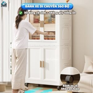 Tủ nhựa ngăn kéo kết hợp ngăn treo HC18